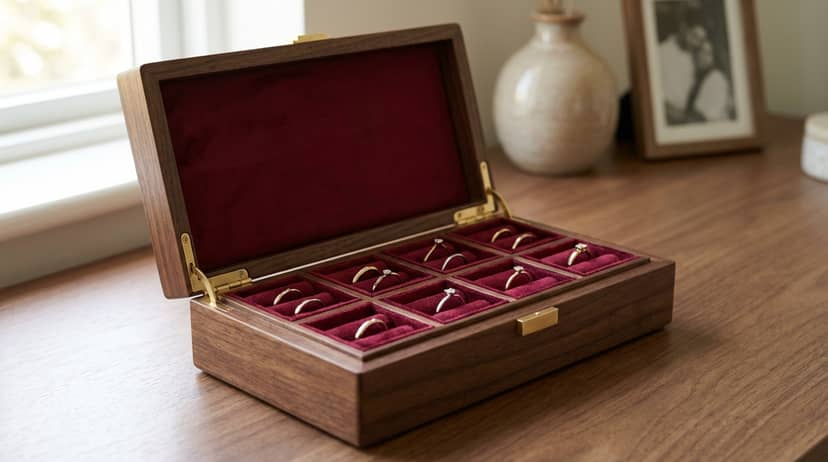 Organizador de joyería para guardar anillos