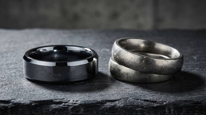 Argollas de titanio y tungsteno