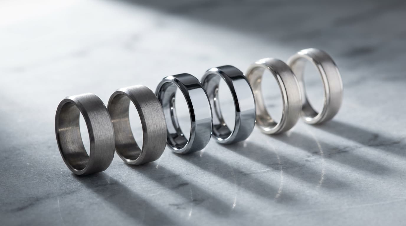 Argollas de matrimonio en metales alternativos: paladio, titanio y tungsteno