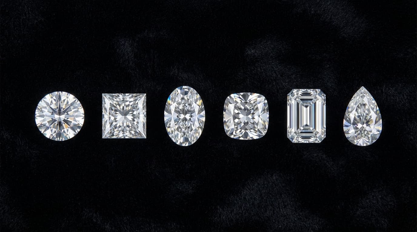 Guía de Formas y Cortes de Diamante Diferentes cortes de diamante: redondo, princesa, oval, cojín, esmeralda, pera